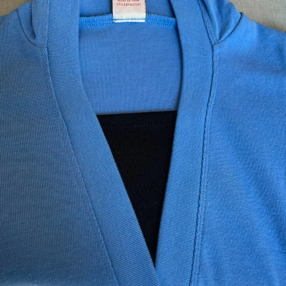Faded Glory Originals Girls Blue Hoodie Plaid Short Sleeve Dress Size 7 NWT